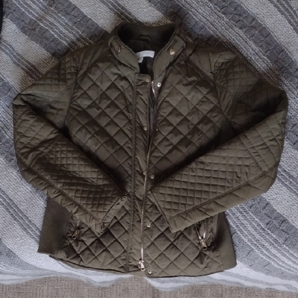Olive Quilted Women's Jacket